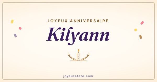 Image « Joyeux anniversaire Kilyann » au format large
