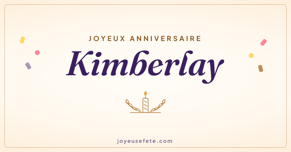 Image « Joyeux anniversaire Kimberlay » au format large