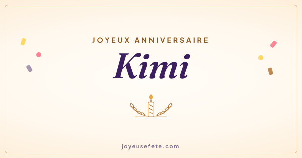 Image « Joyeux anniversaire Kimi » au format large