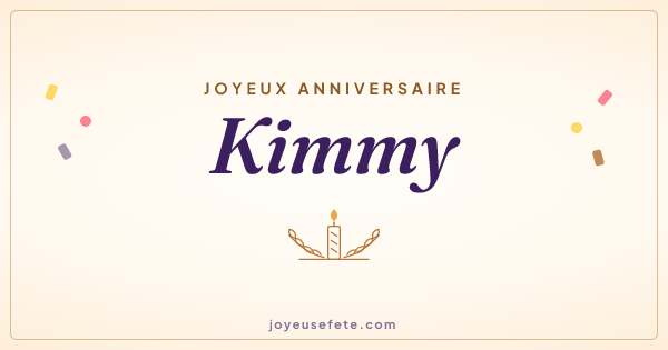 Image « Joyeux anniversaire Kimmy » au format large