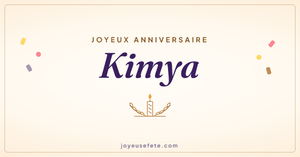 Image « Joyeux anniversaire Kimya » au format large