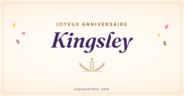 Image « Joyeux anniversaire Kingsley » au format large