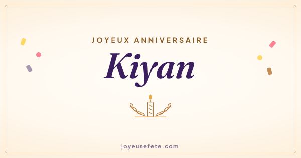 Image « Joyeux anniversaire Kiyan » au format large