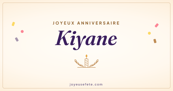 Image « Joyeux anniversaire Kiyane » au format large
