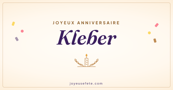 Image « Joyeux anniversaire Kleber » au format large