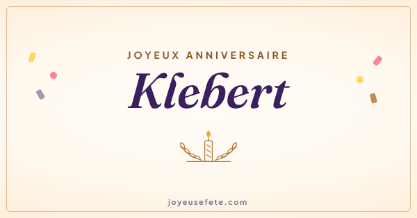 Image « Joyeux anniversaire Klebert » au format large