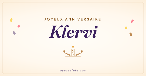 Image « Joyeux anniversaire Klervi » au format large
