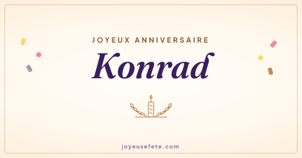 Image « Joyeux anniversaire Konrad » au format large