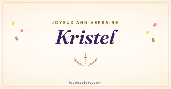 Image « Joyeux anniversaire Kristel » au format large