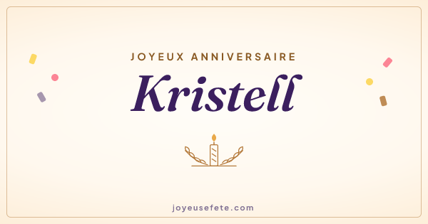 Image « Joyeux anniversaire Kristell » au format large
