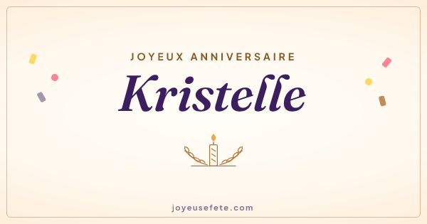 Image « Joyeux anniversaire Kristelle » au format large