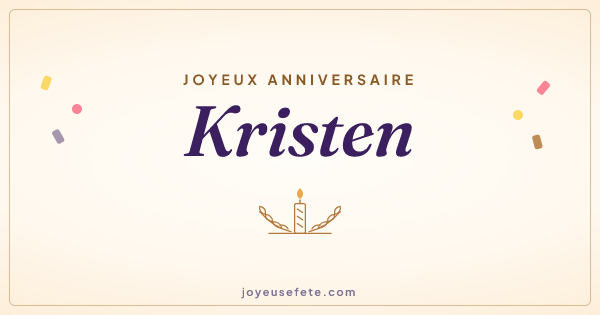 Image « Joyeux anniversaire Kristen » au format large