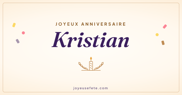 Image « Joyeux anniversaire Kristian » au format large