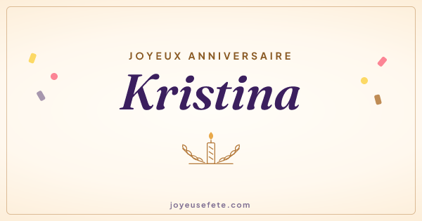 Image « Joyeux anniversaire Kristina » au format large
