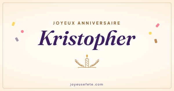 Image « Joyeux anniversaire Kristopher » au format large