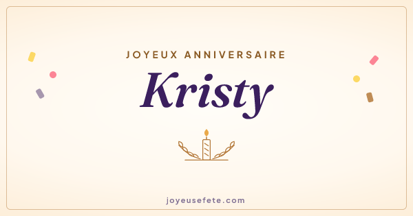Image « Joyeux anniversaire Kristy » au format large