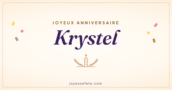 Image « Joyeux anniversaire Krystel » au format large