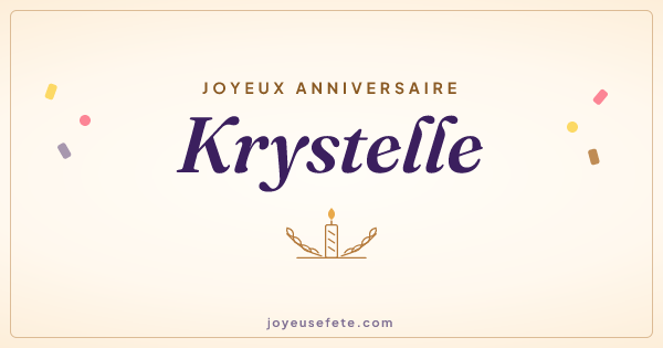 Image « Joyeux anniversaire Krystelle » au format large
