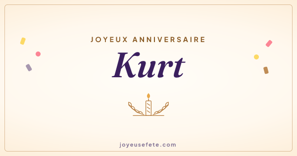 Image « Joyeux anniversaire Kurt » au format large