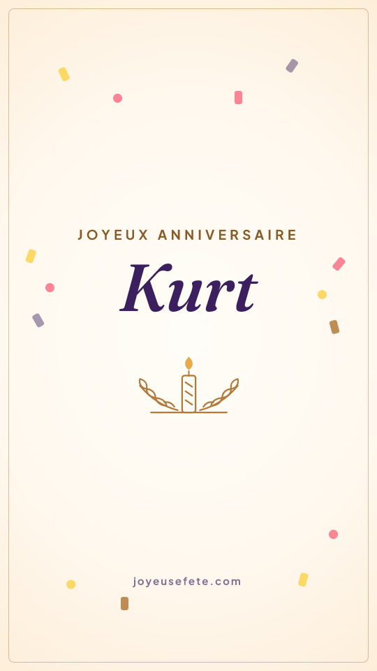 Image « Joyeux anniversaire Kurt » au format story