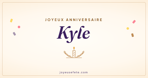 Image « Joyeux anniversaire Kyle » au format large