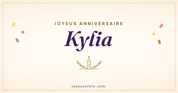 Image « Joyeux anniversaire Kylia » au format large