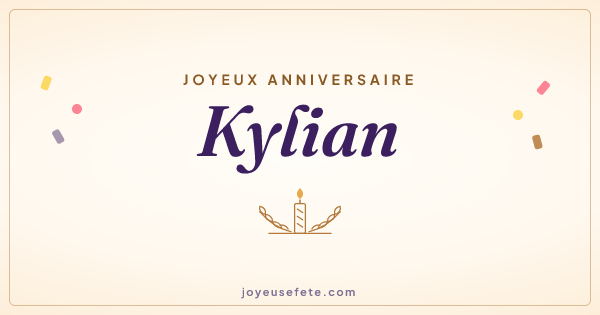 Image « Joyeux anniversaire Kylian » au format large