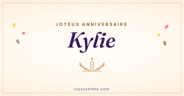 Image « Joyeux anniversaire Kylie » au format large