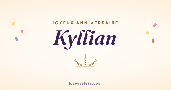 Image « Joyeux anniversaire Kyllian » au format large