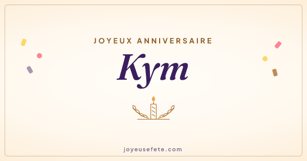 Image « Joyeux anniversaire Kym » au format large