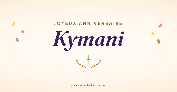 Image « Joyeux anniversaire Kymani » au format large