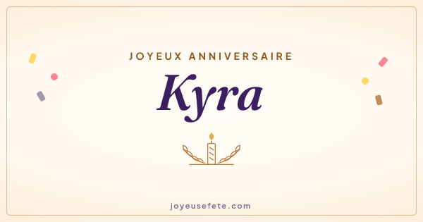 Image « Joyeux anniversaire Kyra » au format large