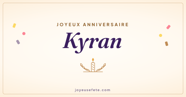 Image « Joyeux anniversaire Kyran » au format large