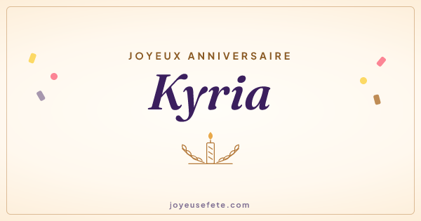 Image « Joyeux anniversaire Kyria » au format large