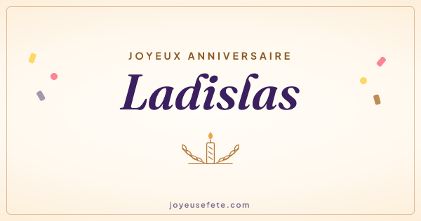 Image « Joyeux anniversaire Ladislas » au format large