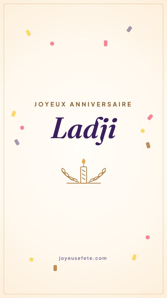 Image « Joyeux anniversaire Ladji » au format story