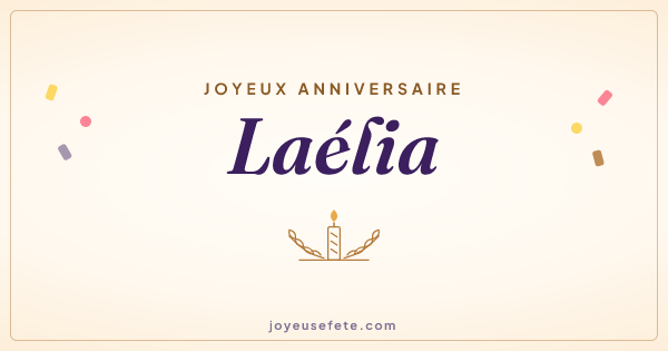 Image « Joyeux anniversaire Laélia » au format large