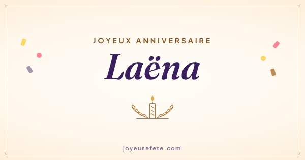 Image « Joyeux anniversaire Laëna » au format large