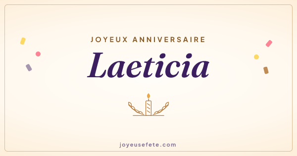Image « Joyeux anniversaire Laeticia » au format large