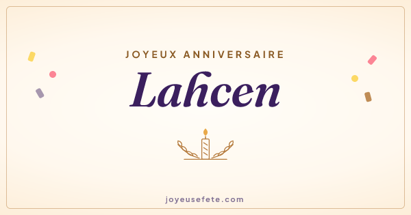 Image « Joyeux anniversaire Lahcen » au format large