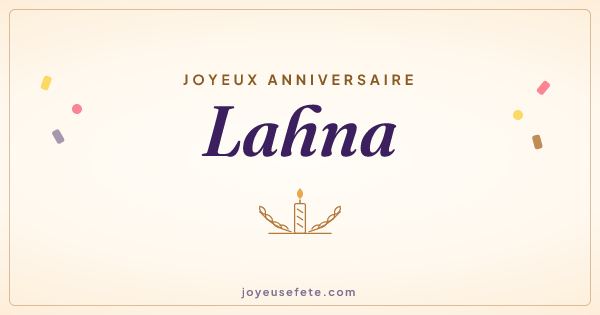 Image « Joyeux anniversaire Lahna » au format large