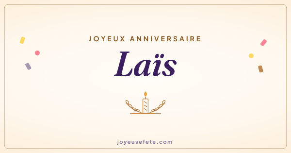 Image « Joyeux anniversaire Laïs » au format large