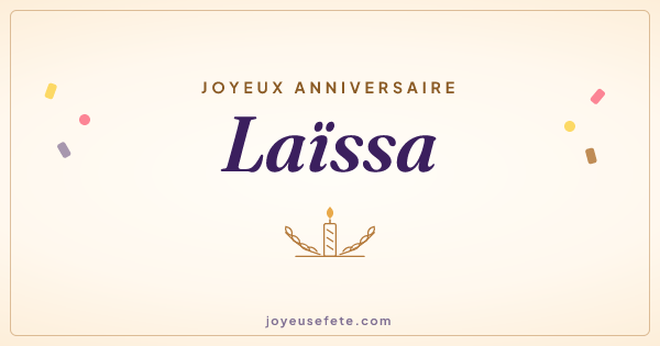 Image « Joyeux anniversaire Laïssa » au format large