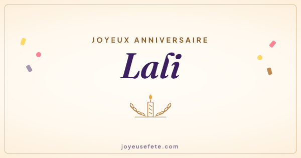 Image « Joyeux anniversaire Lali » au format large