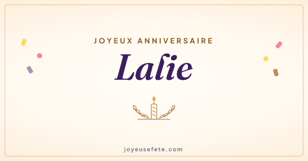 Image « Joyeux anniversaire Lalie » au format large
