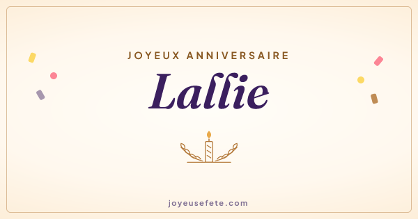 Image « Joyeux anniversaire Lallie » au format large