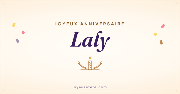 Image « Joyeux anniversaire Laly » au format large