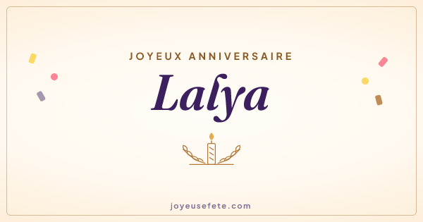 Image « Joyeux anniversaire Lalya » au format large