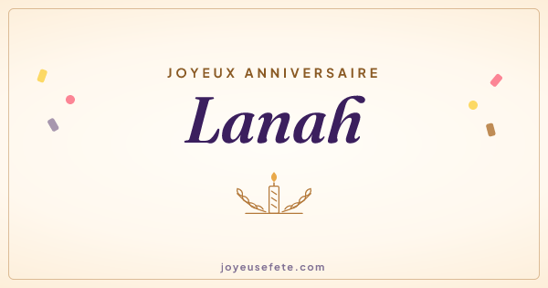 Image « Joyeux anniversaire Lanah » au format large