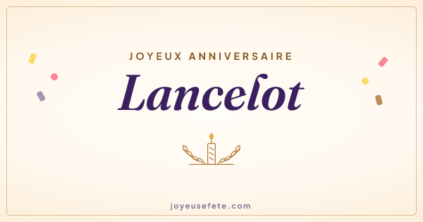 Image « Joyeux anniversaire Lancelot » au format large